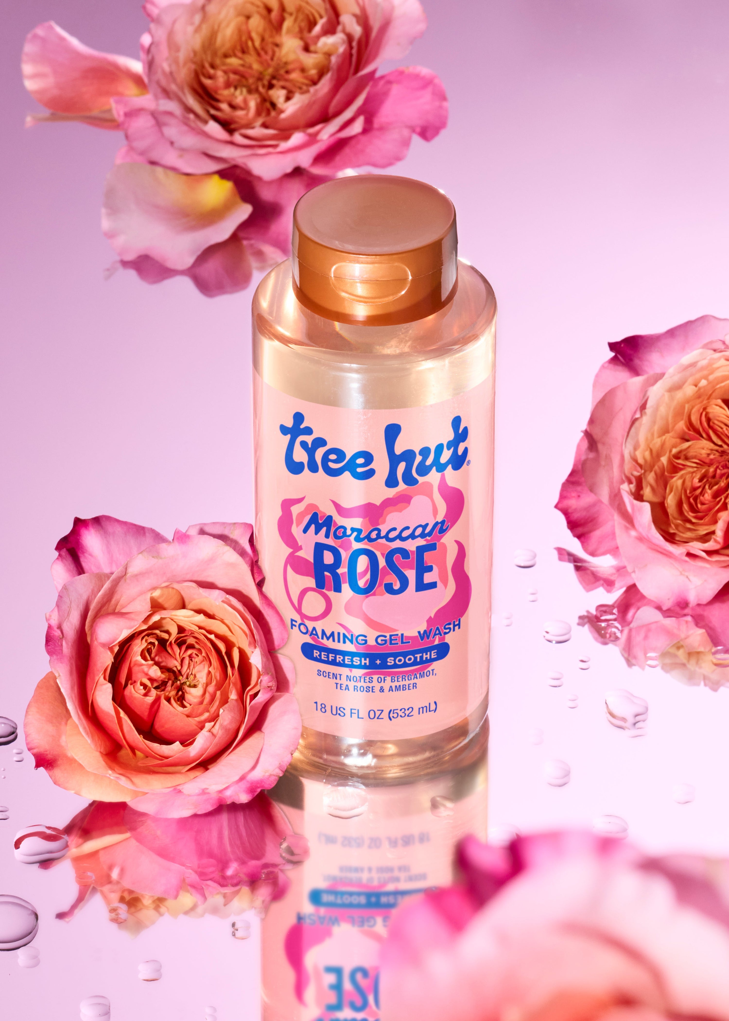 TREE HUT moroccan rose foaming gel wash